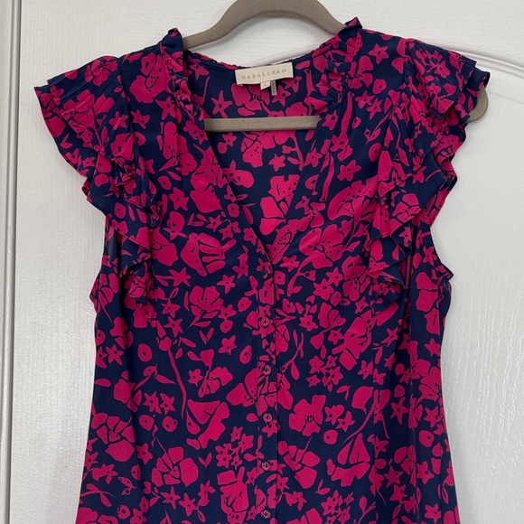 Stylish Floral Ruffle Blouse - Picture 7 of 7